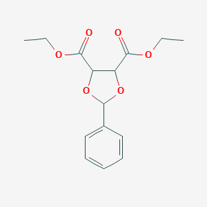 molecular formula C15H18O6 B129230 Diethyl 2-phenyl-1,3-dioxolane-4,5-dicarboxylate CAS No. 141042-56-0