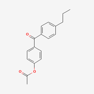 molecular formula C18H18O3 B1292303 4-Acetoxy-4'-propylbenzophenone CAS No. 890099-72-6