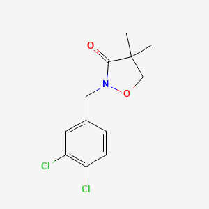 molecular formula C12H13Cl2NO2 B12923052 2-[(3,4-Dichlorophenyl)methyl]-4,4-dimethyl-1,2-oxazolidin-3-one CAS No. 81778-49-6