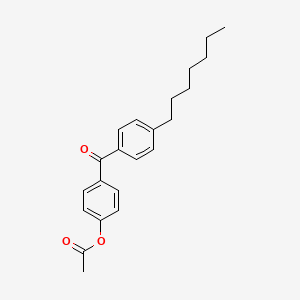 molecular formula C22H26O3 B1292307 4-Acetoxy-4'-heptylbenzophenone CAS No. 890099-81-7