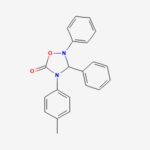 molecular formula C21H18N2O2 B12923074 4-(4-Methylphenyl)-2,3-diphenyl-1,2,4-oxadiazolidin-5-one CAS No. 62803-75-2