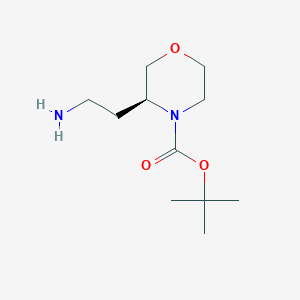 molecular formula C11H22N2O3 B12923098 tert-Butyl (S)-3-(2-aminoethyl)morpholine-4-carboxylate 