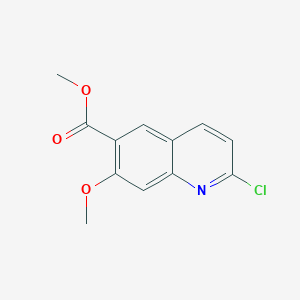 molecular formula C12H10ClNO3 B12923196 Methyl 2-chloro-7-methoxyquinoline-6-carboxylate 