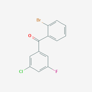 molecular formula C13H7BrClFO B1292324 2-Bromo-3'-chloro-5'-fluorobenzophenone CAS No. 951890-40-7