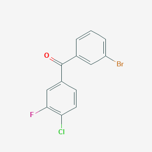 molecular formula C13H7BrClFO B1292326 3-Bromo-4'-chloro-3'-fluorobenzophenone CAS No. 951890-60-1