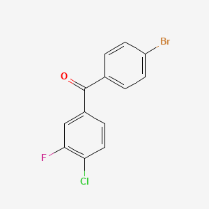 molecular formula C13H7BrClFO B1292327 4-Bromo-4'-chloro-3'-fluorobenzophenone CAS No. 951890-62-3