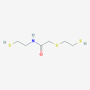 molecular formula C6H13NOS3 B12923366 N-(2-Sulfanylethyl)-2-[(2-sulfanylethyl)sulfanyl]acetamide CAS No. 190251-49-1
