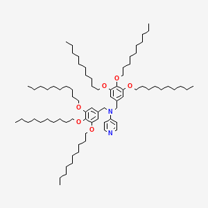 molecular formula C79H138N2O6 B12923388 N,N-Bis{[3,4,5-tris(decyloxy)phenyl]methyl}pyridin-4-amine CAS No. 736156-93-7