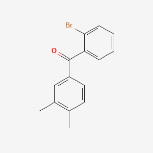 molecular formula C15H13BrO B1292340 2-Bromo-3',4'-dimethylbenzophenone CAS No. 951892-44-7