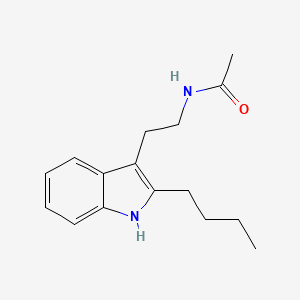 molecular formula C16H22N2O B12923440 N-(2-(2-Butyl-1H-indol-3-yl)ethyl)acetamide CAS No. 823821-84-7