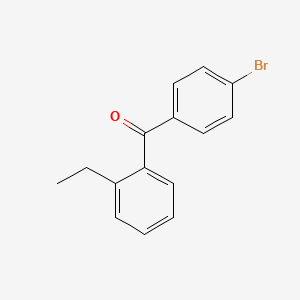 molecular formula C15H13BrO B1292345 4-Bromo-2'-ethylbenzophenone CAS No. 951884-82-5