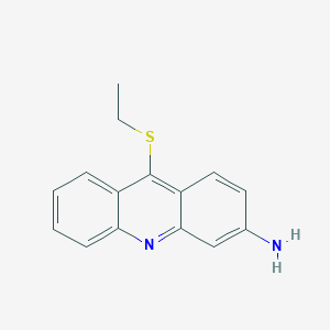 molecular formula C15H14N2S B12923497 3-Acridinamine, 9-(ethylthio)- CAS No. 162707-32-6