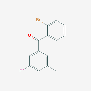 molecular formula C14H10BrFO B1292350 2-Bromo-3'-fluoro-5'-methylbenzophenone CAS No. 951886-63-8