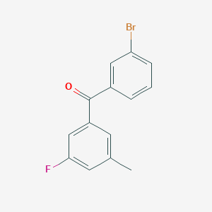 molecular formula C14H10BrFO B1292351 3-Bromo-3'-fluoro-5'-methylbenzophenone CAS No. 951886-67-2