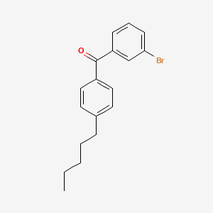 molecular formula C18H19BrO B1292355 3-Bromo-4'-n-pentylbenzophenone CAS No. 951887-51-7