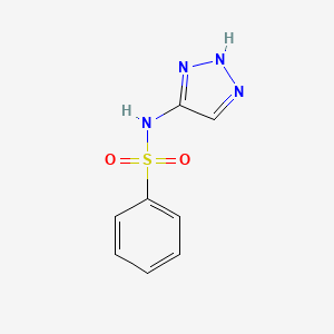molecular formula C8H8N4O2S B12923563 N-(2H-triazol-4-yl)benzenesulfonamide CAS No. 57241-09-5