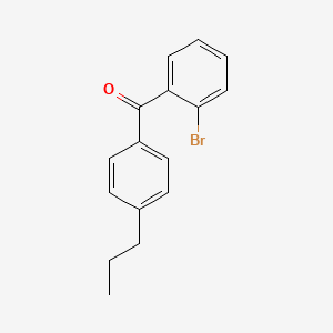molecular formula C16H15BrO B1292357 2-Bromo-4'-n-propylbenzophenone CAS No. 64358-16-3
