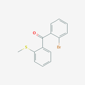 molecular formula C14H11BrOS B1292358 2-Bromo-2'-(thiomethyl)benzophenone CAS No. 951888-09-8