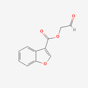 molecular formula C11H8O4 B12923625 2-Oxoethyl benzofuran-3-carboxylate 