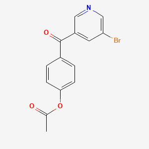 3-(4-Acetoxybenzoyl)-5-bromopyridine