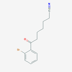 B1292372 7-(2-Bromophenyl)-7-oxoheptanenitrile CAS No. 898766-76-2