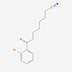 molecular formula C14H16BrNO B1292373 8-(2-Bromophenyl)-8-oxooctanenitrile CAS No. 898766-78-4