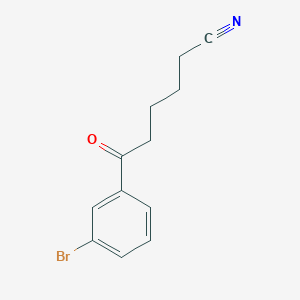 molecular formula C12H12BrNO B1292375 6-(3-Bromophenyl)-6-Oxohexanenitrile CAS No. 884504-64-7