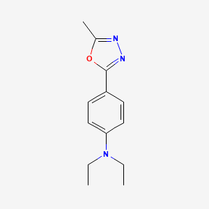 molecular formula C13H17N3O B12923762 N,N-Diethyl-4-(5-methyl-1,3,4-oxadiazol-2-yl)aniline CAS No. 65419-19-4
