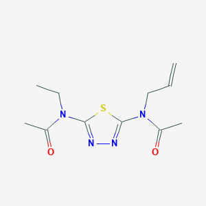 molecular formula C11H16N4O2S B12923850 N-Allyl-N-(5-(N-ethylacetamido)-1,3,4-thiadiazol-2-yl)acetamide 