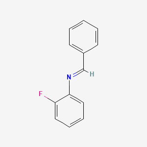 molecular formula C13H10FN B12923911 (E)-N-benzylidene-2-fluorobenzenamine CAS No. 15110-93-7