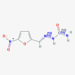 molecular formula C6H6N4O4 B12923917 Nitrofurazone-13c,15n3 