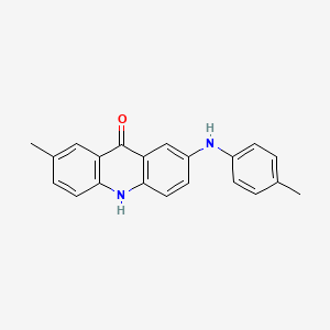 molecular formula C21H18N2O B12923939 2-Methyl-7-toluidinoquinacridone CAS No. 101904-53-4