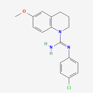 molecular formula C17H18ClN3O B12923940 N-(4-Chlorophenyl)-6-methoxy-3,4-dihydroquinoline-1(2H)-carboximidamide CAS No. 6943-27-7