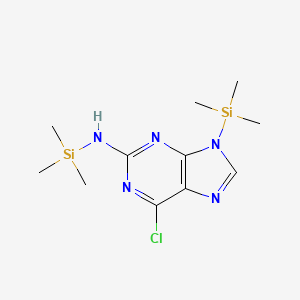 molecular formula C11H20ClN5Si2 B12923973 6-Chloro-N,9-bis(trimethylsilyl)-9H-purin-2-amine CAS No. 72101-44-1