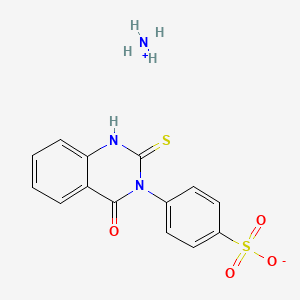 molecular formula C14H13N3O4S2 B12924007 Ammonium 4-(1,4-dihydro-4-oxo-2-thioxo-3(2H)-quinazolinyl)benzenesulphonate CAS No. 94276-05-8