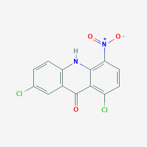 molecular formula C13H6Cl2N2O3 B12924101 1,7-Dichloro-4-nitroacridin-9(10H)-one CAS No. 21814-67-5