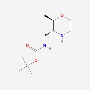 molecular formula C11H22N2O3 B12924133 tert-Butyl (((2R,3R)-2-methylmorpholin-3-yl)methyl)carbamate 