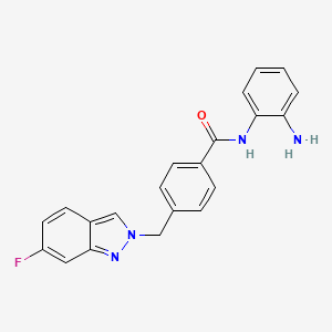 molecular formula C21H17FN4O B12924153 n-(2-Aminophenyl)-4-((6-fluoro-2h-indazol-2-yl)methyl)benzamide CAS No. 920314-92-7