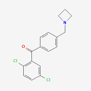 molecular formula C17H15Cl2NO B1292416 4'-Azetidinomethyl-2,5-dichlorobenzophenone CAS No. 898756-98-4