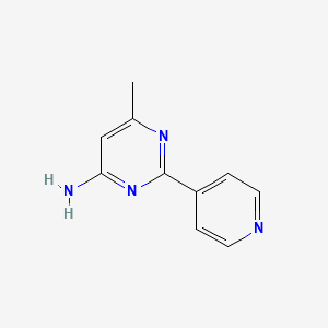 molecular formula C10H10N4 B12924202 6-Methyl-2-(pyridin-4-yl)pyrimidin-4-amine CAS No. 61310-35-8