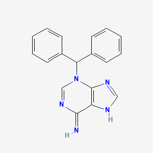 molecular formula C18H15N5 B12924266 3-Benzhydrylpurin-6-amine CAS No. 10184-19-7