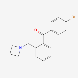 molecular formula C17H16BrNO B1292430 2-Azetidinomethyl-4'-bromobenzophenone CAS No. 898754-71-7