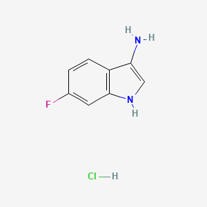 molecular formula C8H8ClFN2 B12924327 6-Fluoro-1H-indol-3-amine hydrochloride 