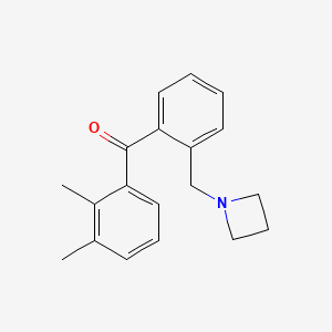 molecular formula C19H21NO B1292433 2'-Azetidinomethyl-2,3-dimethylbenzophenone CAS No. 898754-85-3