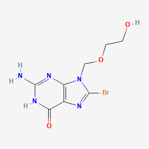 molecular formula C8H10BrN5O3 B12924343 9-((2-Hydroxyethoxy)methyl)-8-bromoguanine CAS No. 81475-44-7