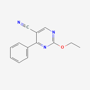 molecular formula C13H11N3O B12924369 2-Ethoxy-4-phenylpyrimidine-5-carbonitrile CAS No. 89079-67-4