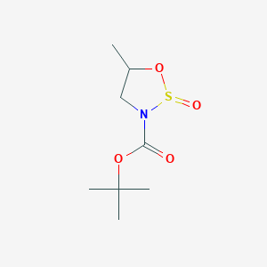 molecular formula C8H15NO4S B12924468 tert-Butyl 5-methyl-1,2,3-oxathiazolidine-3-carboxylate 2-oxide 