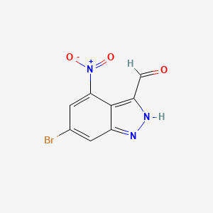 molecular formula C8H4BrN3O3 B1292457 6-Bromo-4-nitro-1H-indazole-3-carbaldehyde CAS No. 885518-61-6