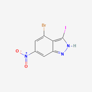 molecular formula C7H3BrIN3O2 B1292458 4-Bromo-3-iodo-6-nitro-1H-indazole CAS No. 885519-55-1