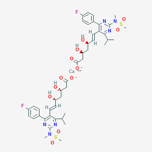 molecular formula C44H54CaF2N6O12S2 B12924583 calcium;(E,3S,5R)-7-[4-(4-fluorophenyl)-2-[methyl(methylsulfonyl)amino]-6-propan-2-ylpyrimidin-5-yl]-3,5-dihydroxyhept-6-enoate 